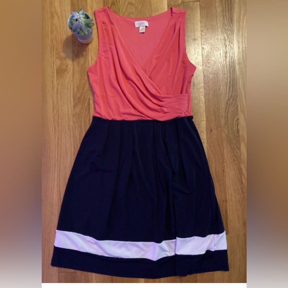 Loft Faux Wrap Dress Sz XL